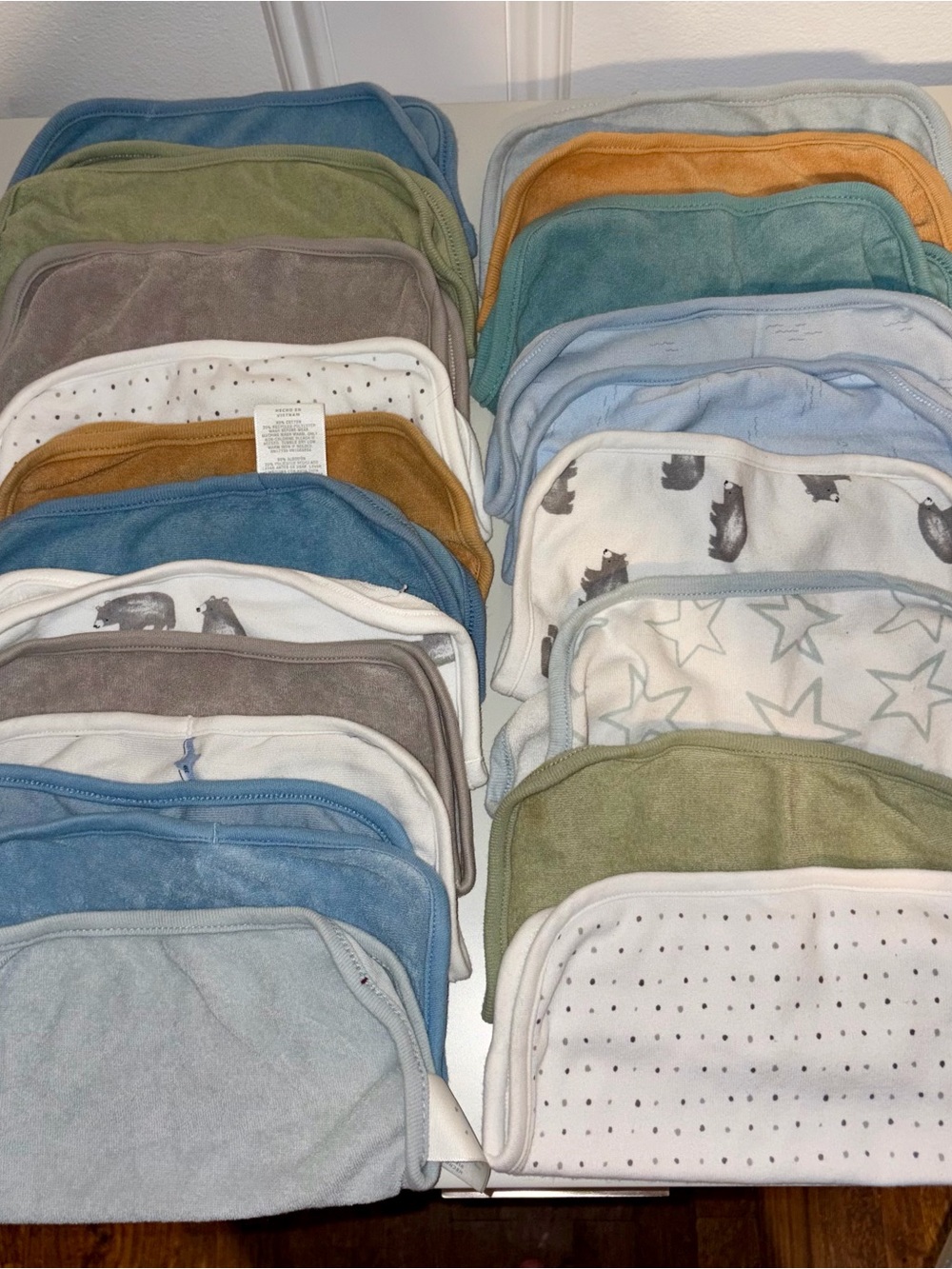 20-Piece Neutral Baby Washcloth Bundle | Carter’s & Cloud Island | EUC